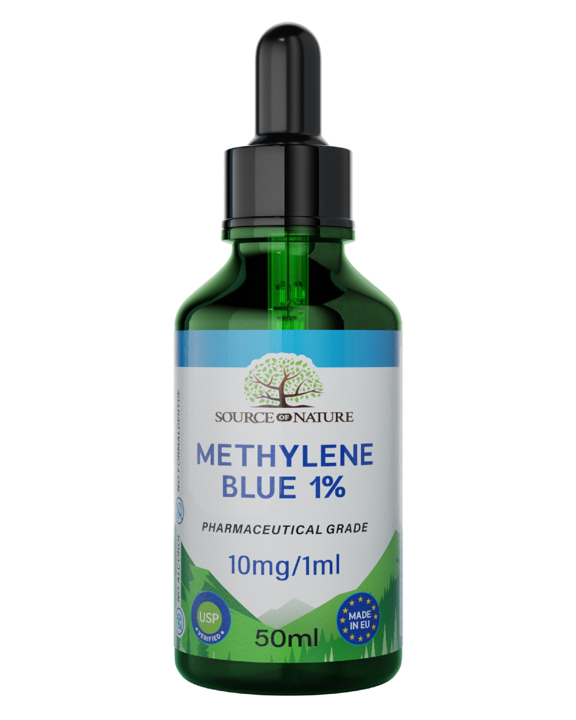 1% Methylene Blue | 50ml Dropper Bottle | Pharmaceutical Grade USP